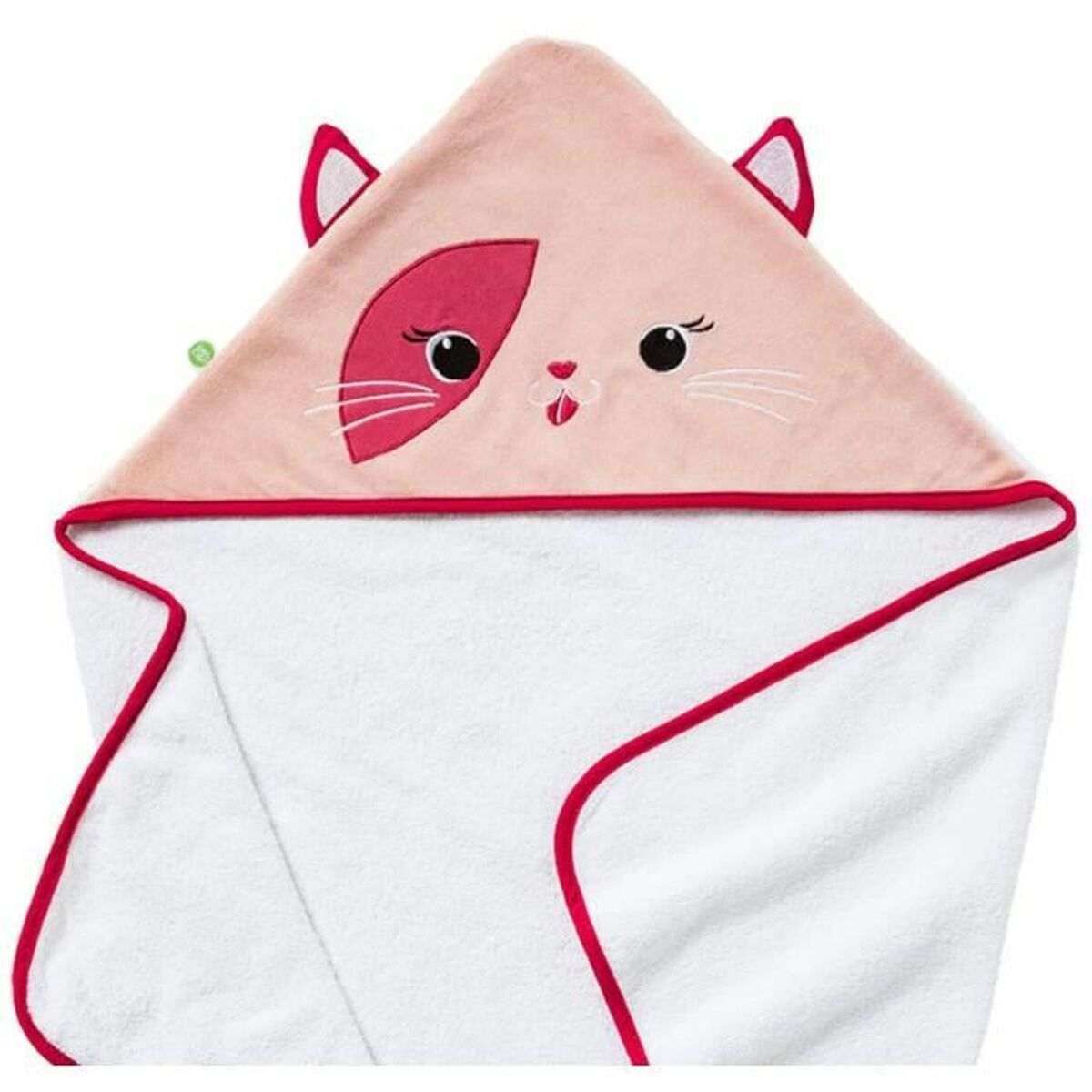 Poncho-Asciugamano con Cappuccio Babycalin 75 x 75 cm Rosa
