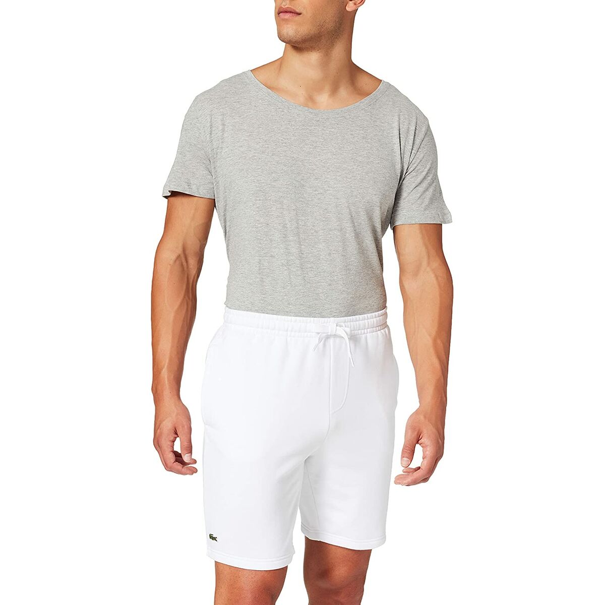 Pantaloni Corti Sportivi da Uomo Lacoste Bianco (6)
