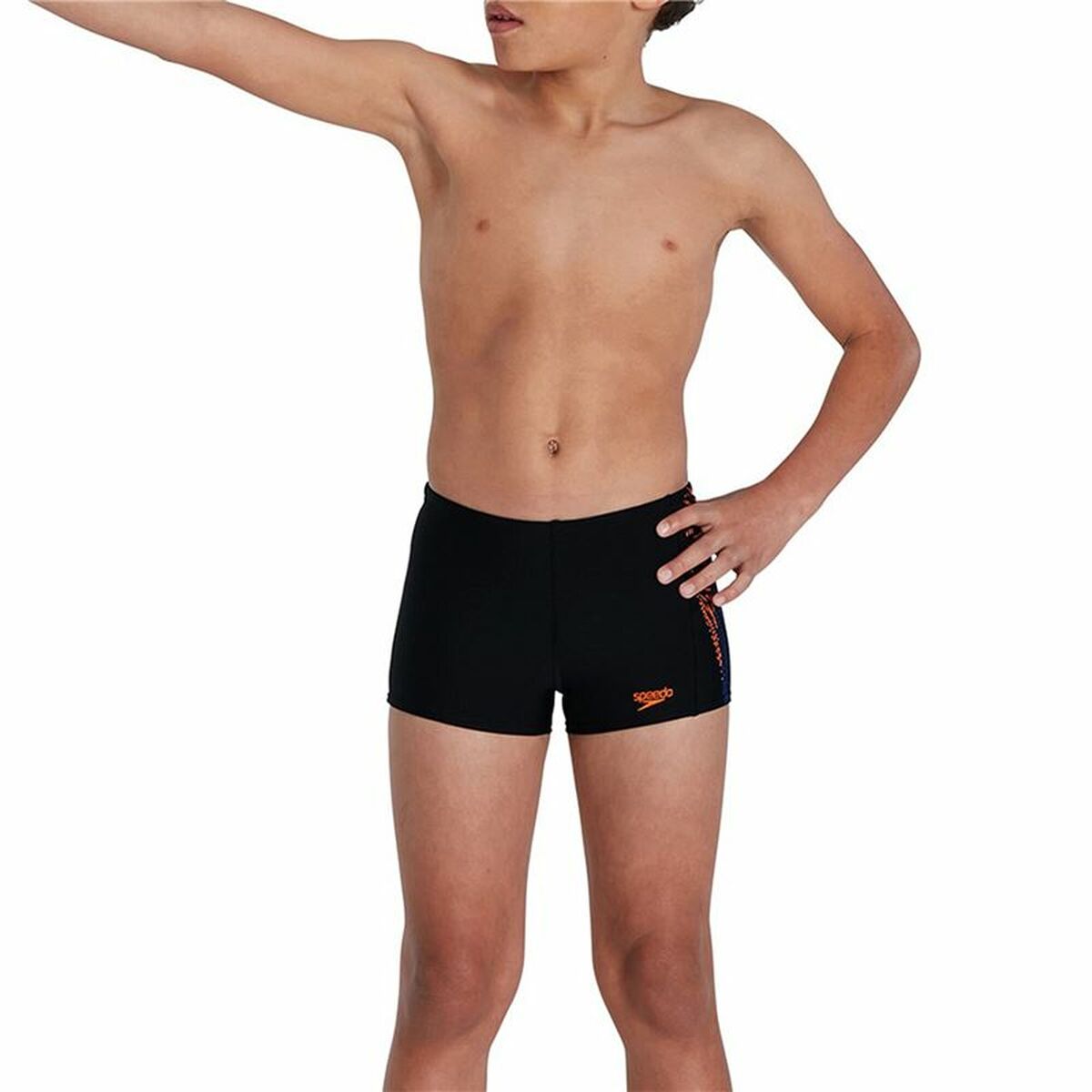 Costume da Bagno Boxer per Bambini Speedo Arancio Nero