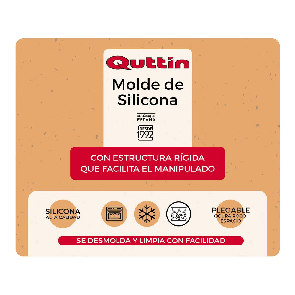 Stampo da Forno Quttin Silicone Rigido (29,6 x 13 x 6,8 cm)