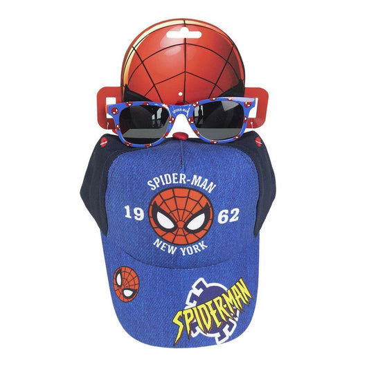 Set Spiderman 2200009414 Occhiali da Sole Berretto Azzurro